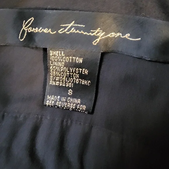 Forever 21 Black Eyelet Cotton Mini Dress V-Neck Bow Jewel Empire Waist Small - Picture 4 of 4